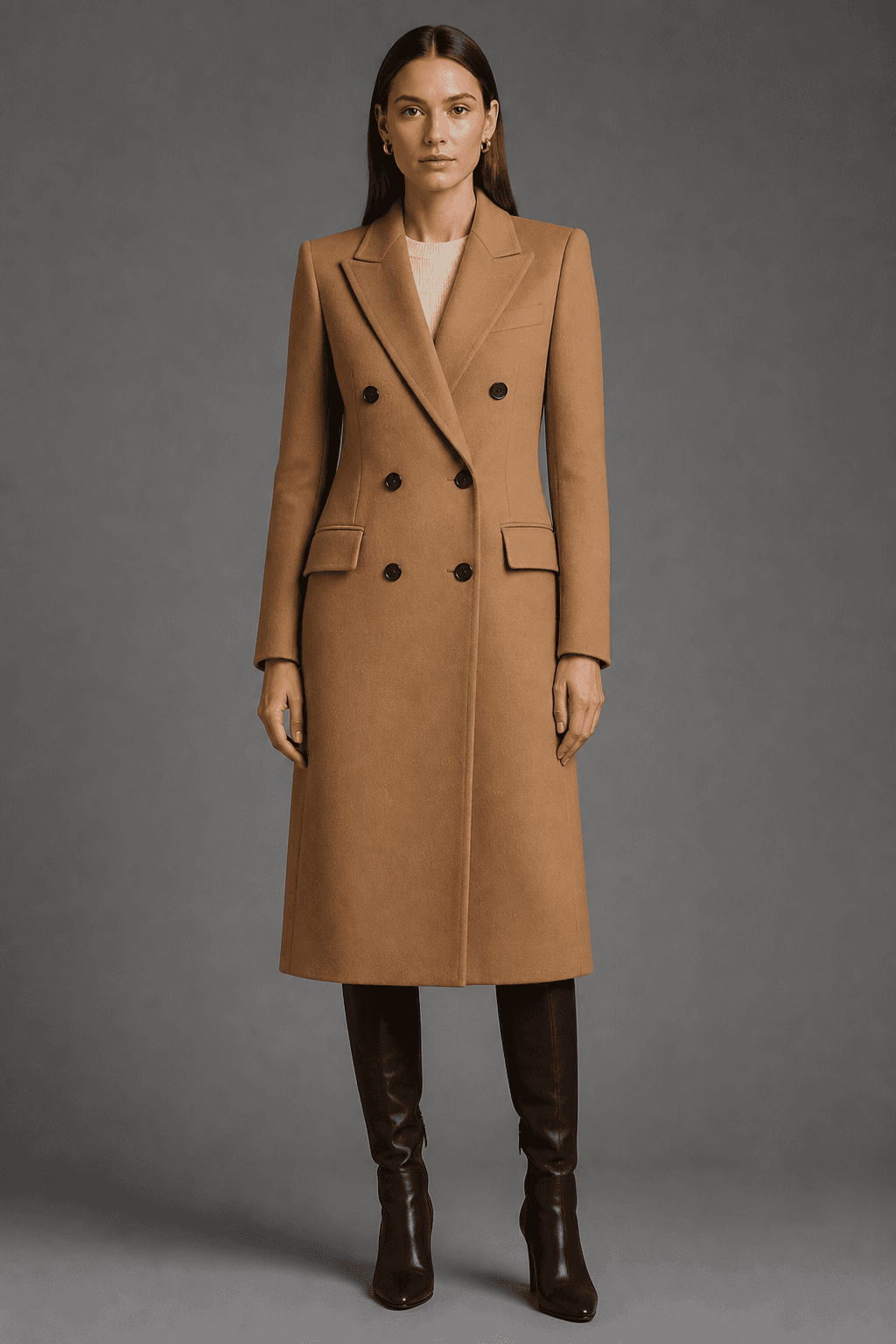 Double-Breasted Wool Coat