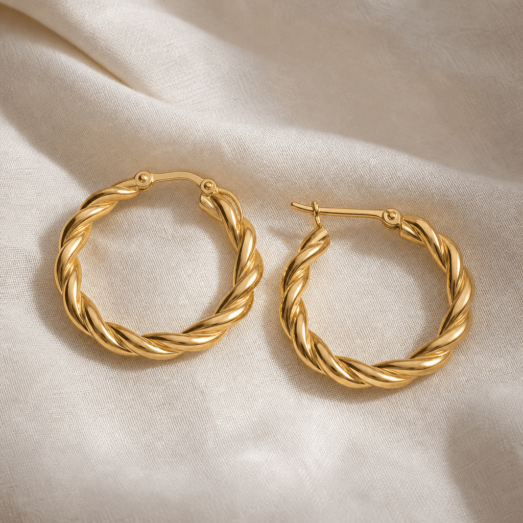 Twisted Hoop Earrings